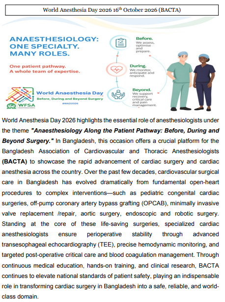 World Anaesthesia Day 2026